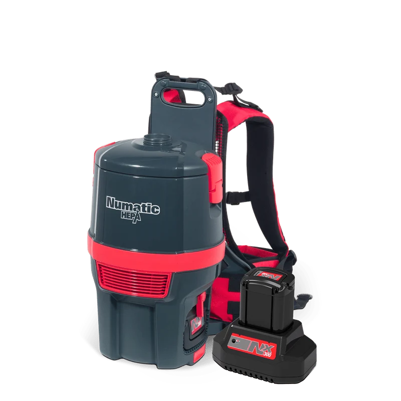 Numatic Batterie-Rucksacksauger RSB150H.NX/1, graphit, Zubehörset AA30E | Packung (1 Stück)