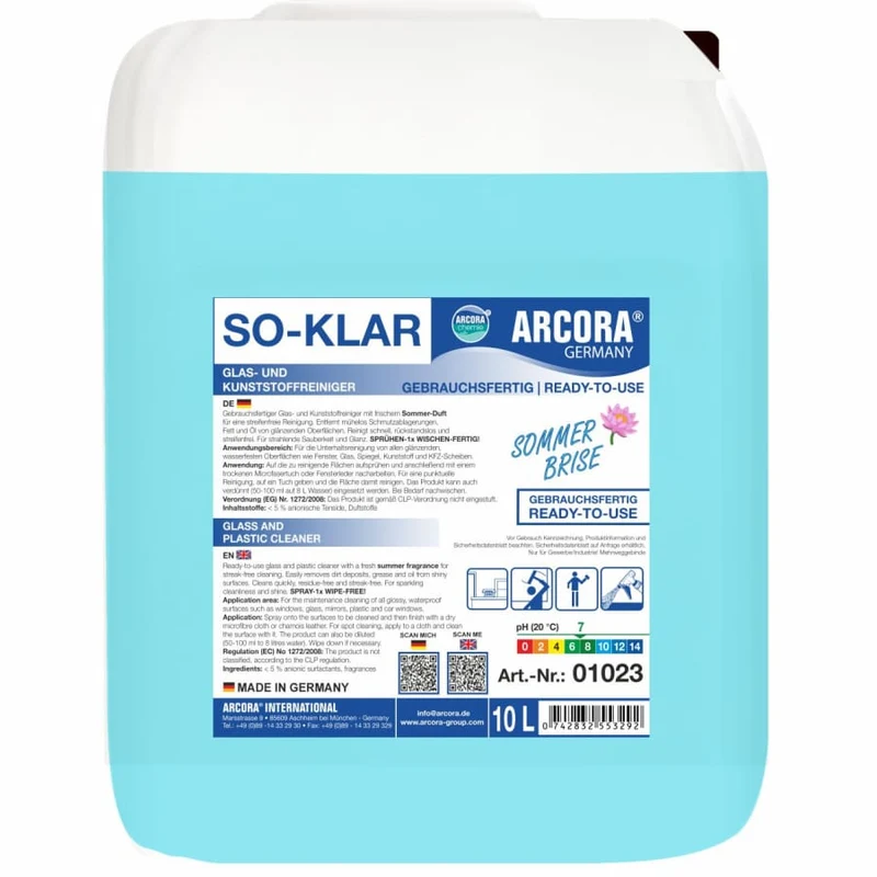ARCORA SO-KLAR Glas- und Kunststoffreiniger