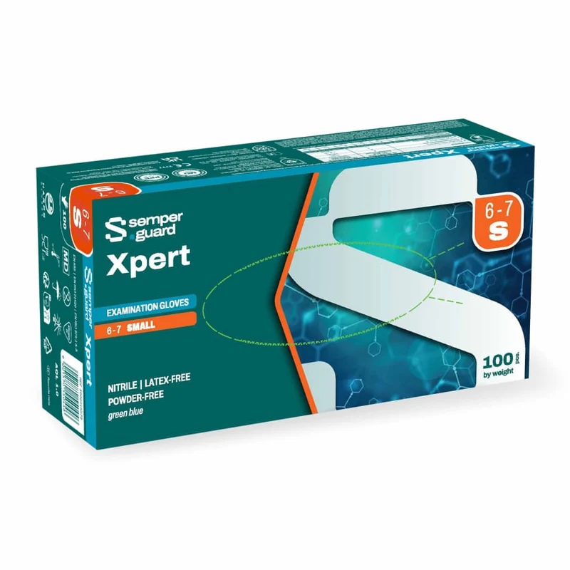 Semperguard® XPERT Nitrilhandschuhe, puderfrei, grün/blau