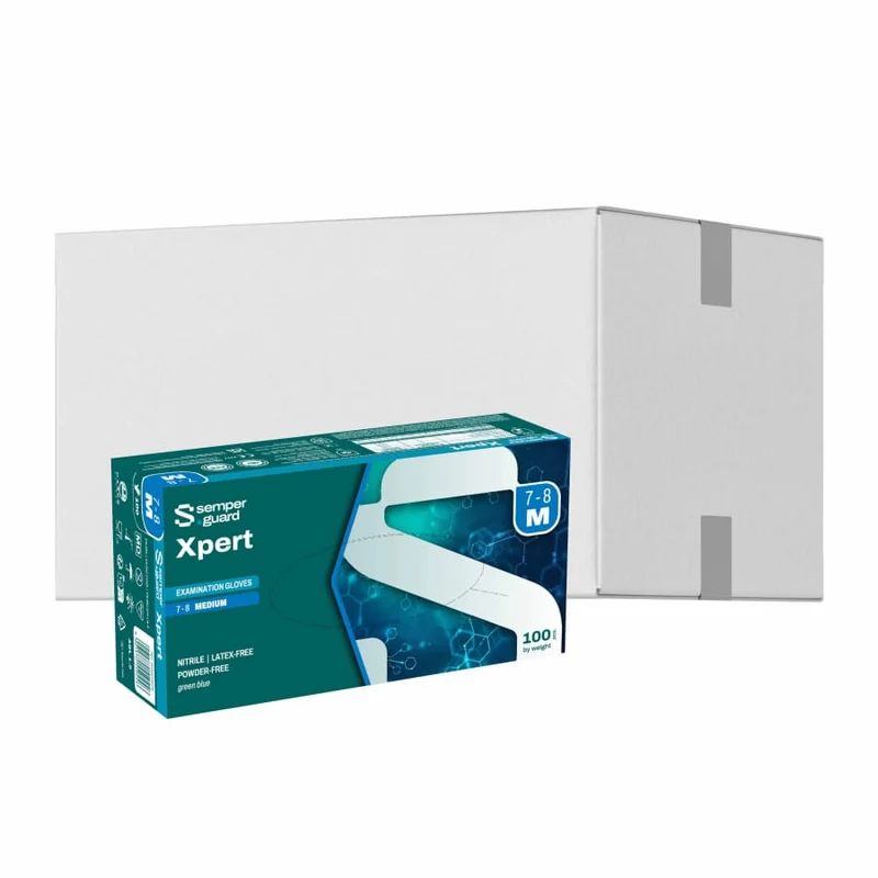 Semperguard® XPERT Nitrilhandschuhe, puderfrei, grün/blau