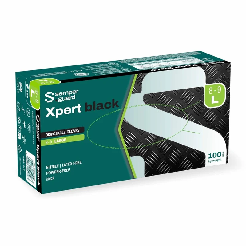 Semperguard® Xpert Black Nitrilhandschuhe, puderfrei, schwarz