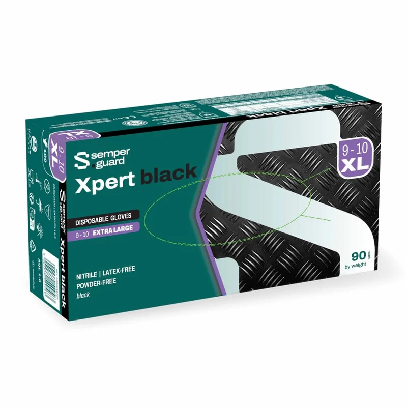 Semperguard® Xpert Black Nitrilhandschuhe, puderfrei, schwarz