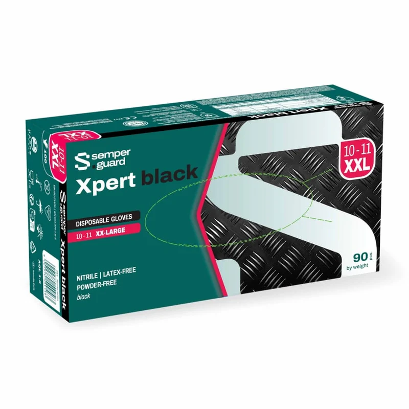 Semperguard® Xpert Black Nitrilhandschuhe, puderfrei, schwarz