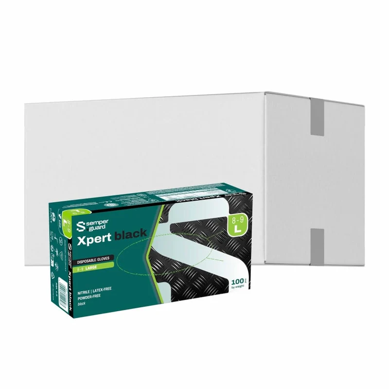 Semperguard® Xpert Black Nitrilhandschuhe, puderfrei, schwarz
