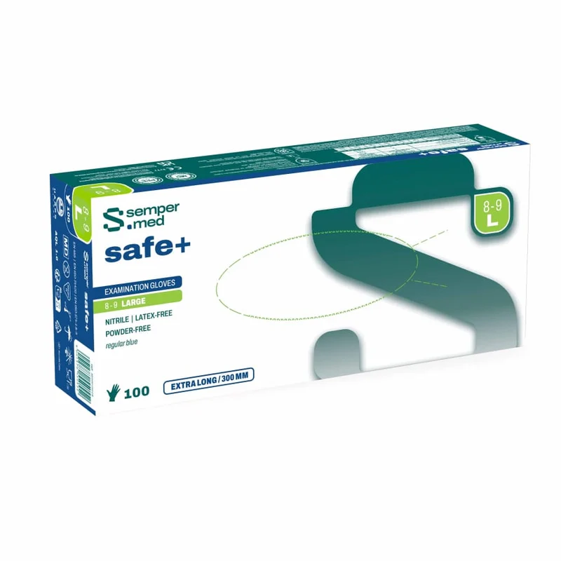 Sempermed® safe+ Nitrilhandschuhe, puderfrei, blau