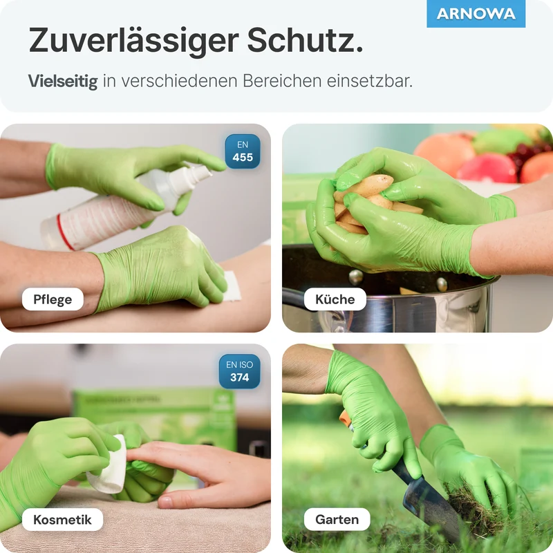 ARNOMED NITRIL LIME GREEN Einmalhandschuhe aus Nitril Limettengrün