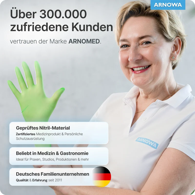 ARNOMED NITRIL LIME GREEN Einmalhandschuhe aus Nitril Limettengrün