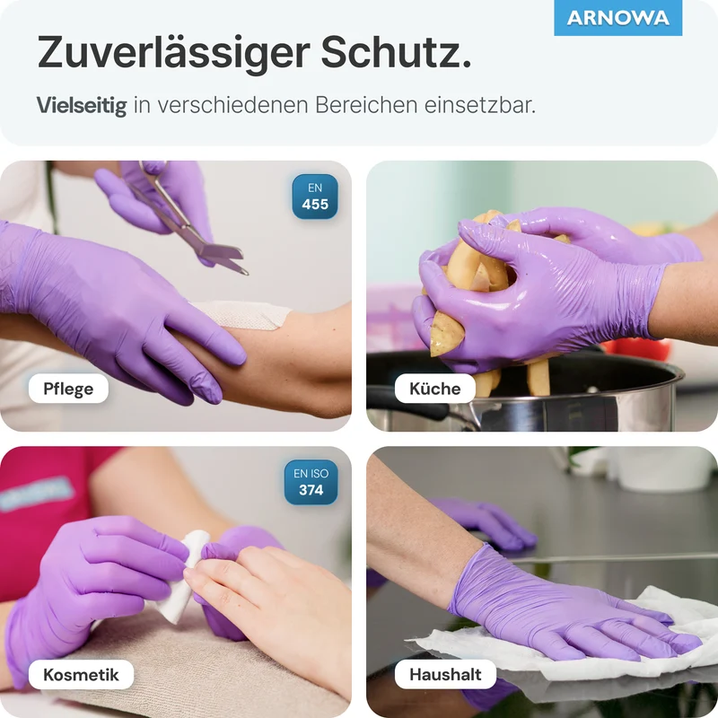 ARNOMED NITRIL LAVENDER VIOLET Einmalhandschuhe aus Nitril Violett
