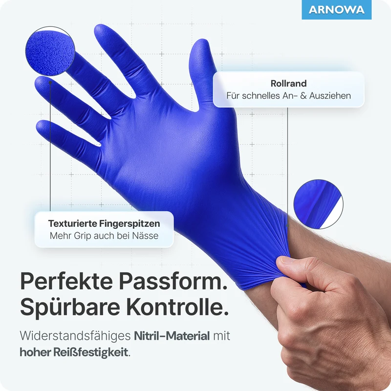ARNOMED NITRIL OCEAN BLUE Einmalhandschuhe aus Nitril Dunkelblau