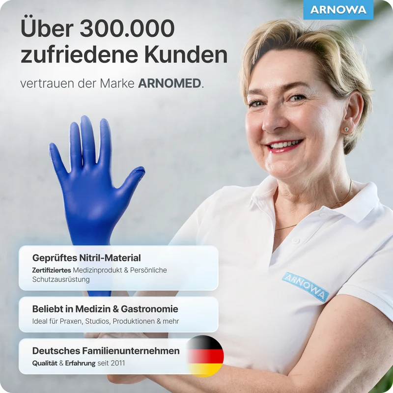 ARNOMED NITRIL OCEAN BLUE Einmalhandschuhe aus Nitril Dunkelblau