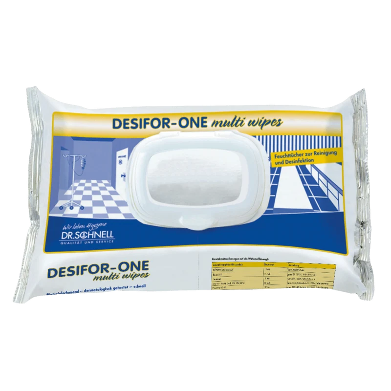 Dr. Schnell DESIFOR-ONE MULTI WIPES Flächendesinfektionstücher, begrenzt viruzid PLUS | Packung (100 Tücher)