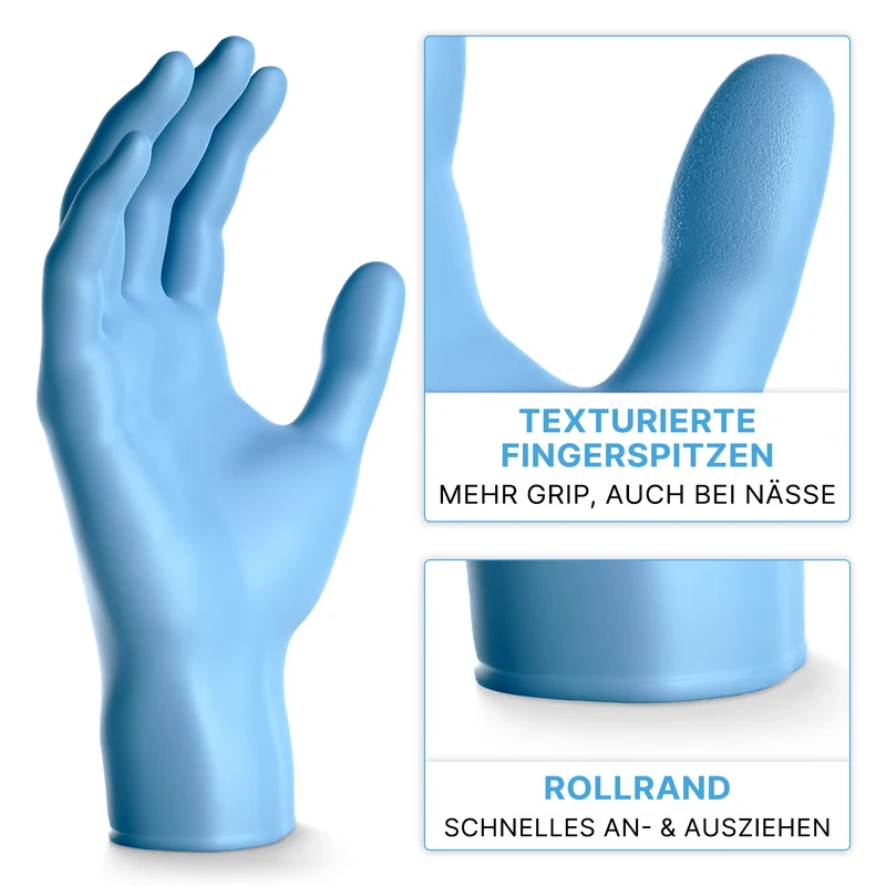 ARNOMED NITRIL BLUE 200er Nitrilhandschuhe Blau im 200er Sparpack