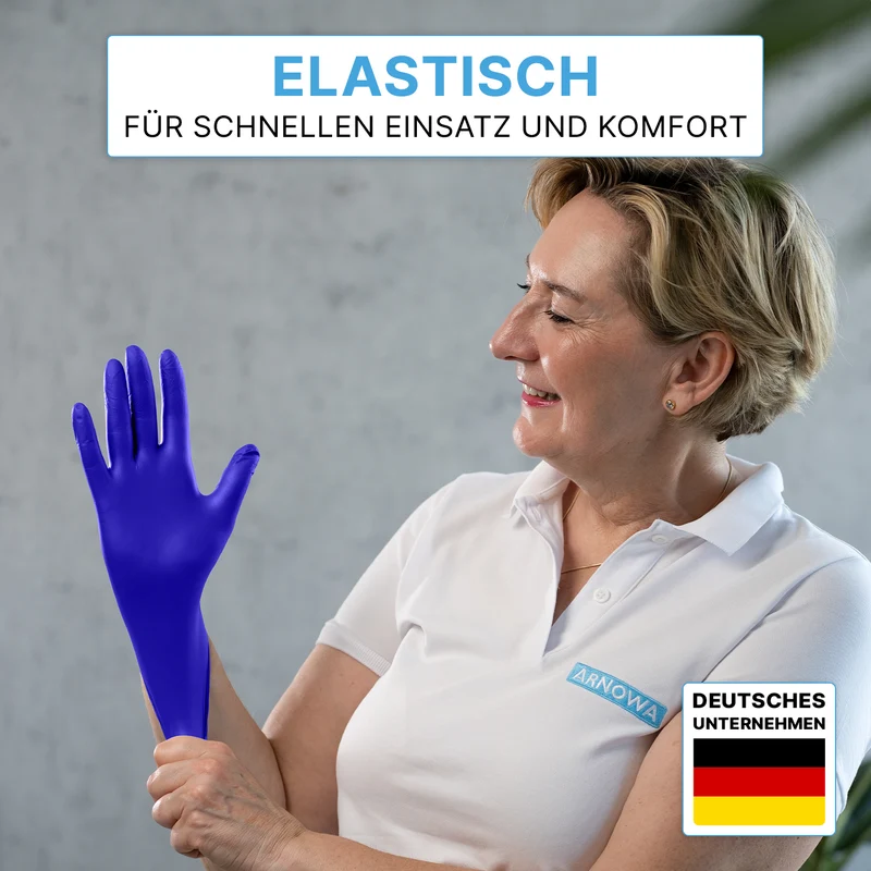 ARNOMED NITRIL XTRA PURE Hautverträgliche & Akzeleratorfreie Einmalhandschuhe aus Nitril