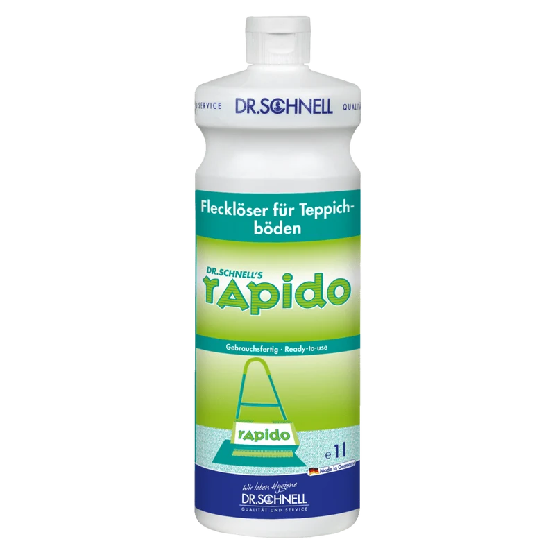 Dr. Schnell RAPIDO Flecklöser für Teppiche und Polster, Tensidhaltig | Flasche (1 l)