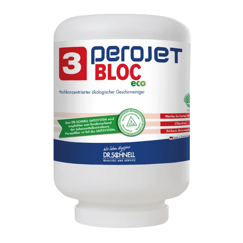 Dr. Schnell PEROJET BLOC 3 ECO Geschirrreiniger für gewerbliche Spülmaschinen, ökologisch | Kartusche (4 kg)