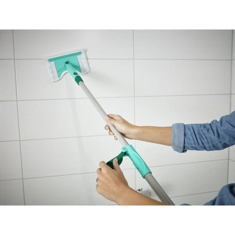 LEIFHEIT Flexi Pad Fliesen- und Wannenwischer mit Teleskopstiel