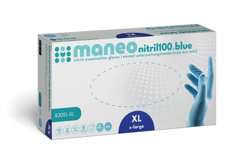MANEO Nitril-Handschuhe, hygienisch und strapazierfähig
