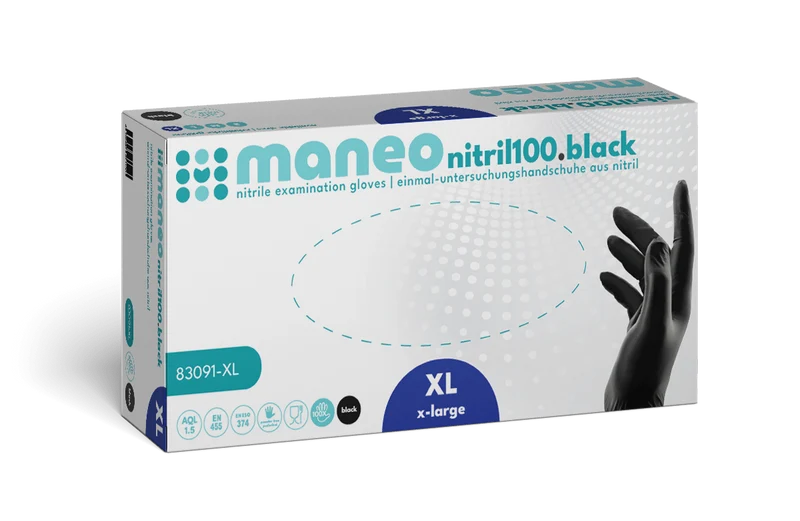 MANEO Nitril-Handschuhe, hygienisch und strapazierfähig