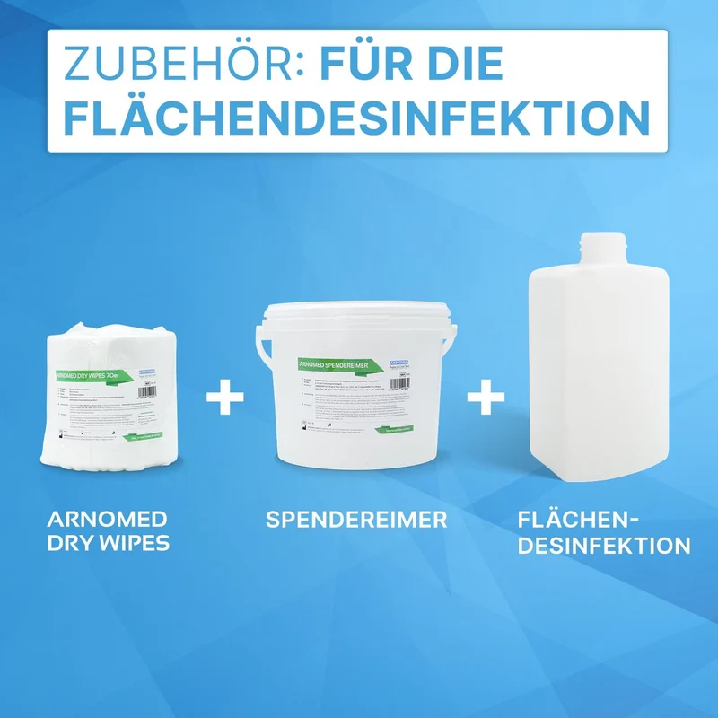 ARNOMED DRY WIPES Trockene Vliestuchrollen/Vliestücher zur Tränkung mit Desinfektionsmittel