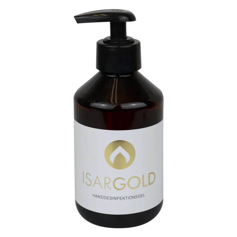 Dr. Schnell ISARGOLD Händedesinfektionsgel, alkoholisch, mit Rückfetter | Flasche (250 ml)