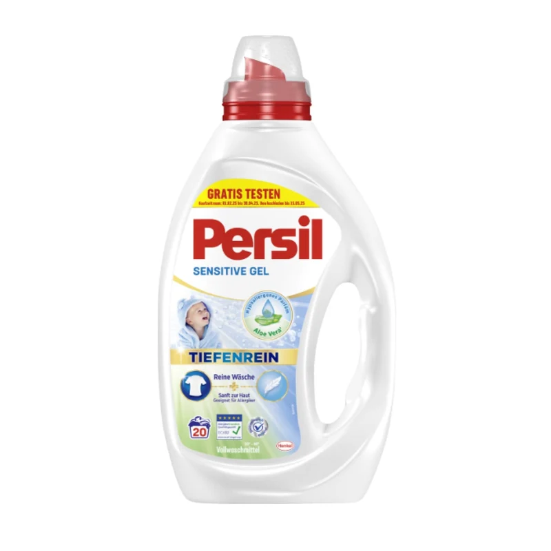 Persil Sensitive Gel Flüssigwaschmittel, Aloe Vera, 20 WL
