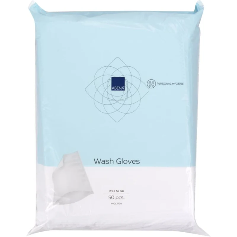 ABENA Molton Ultra Sonic Waschhandschuh, Waschen mit Wasser, weiß