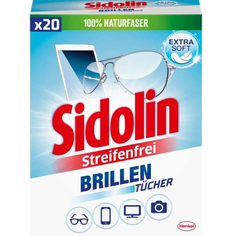Sidolin Brillenputztücher Streifenfrei