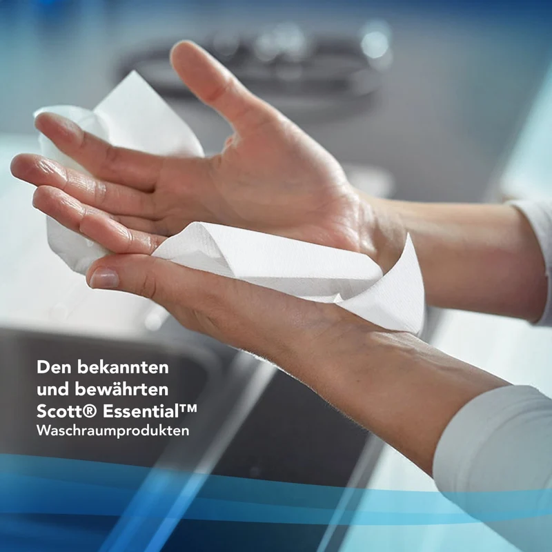 Scott Essential Slimroll Handtuchrolle, 190 m, weiß oder blau