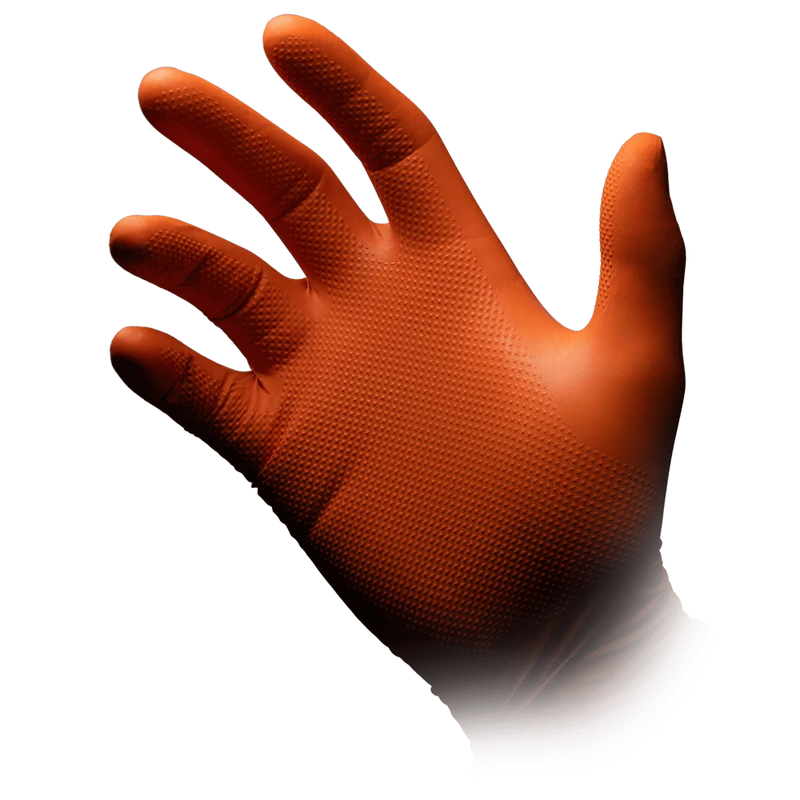 High Grip Einmalhandschuh aus Nitril, orange, ALPHA