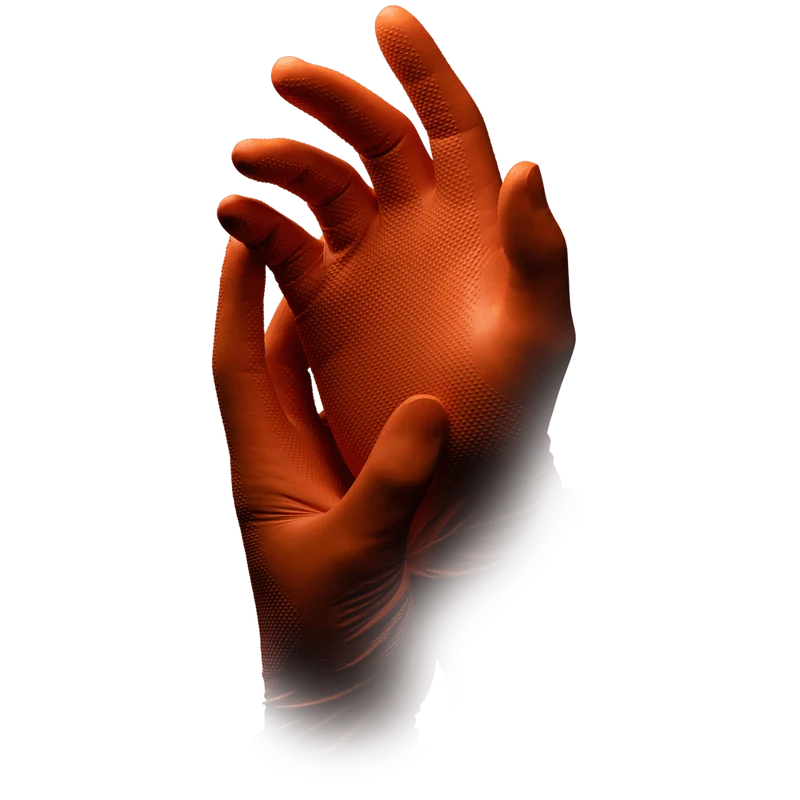 High Grip Einmalhandschuh aus Nitril, orange, ALPHA