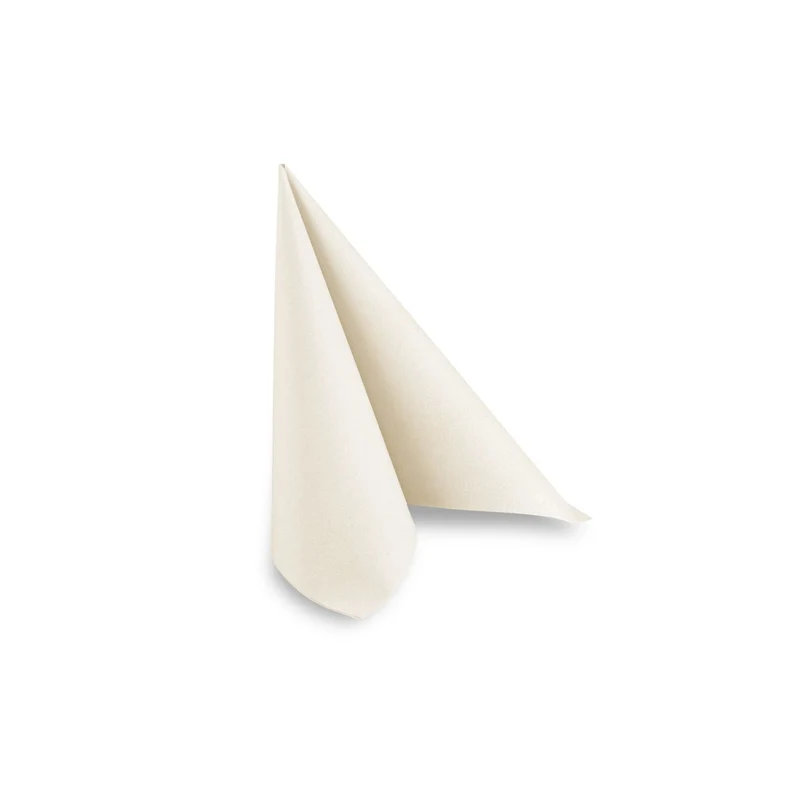 Quicky Airlaid-Servietten, 40 x 40 cm, 1/4 Falz, weiß und creme