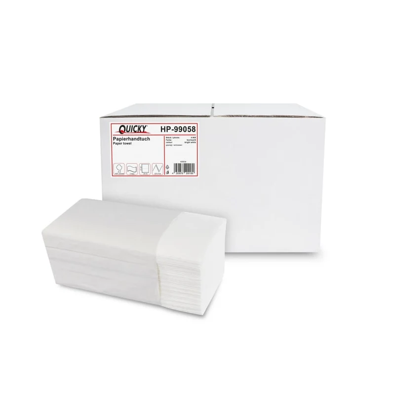 Quicky Papierhandtuch V-Falz, 24 x 21 cm, 2-lagig, hochweiß