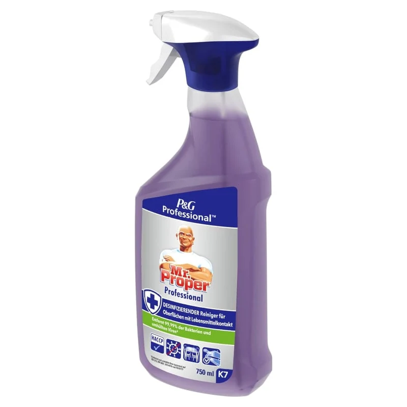 Mr. Proper Professional K7 Desinfektionsreiniger für Lebensmittelkontakt, 750 ml