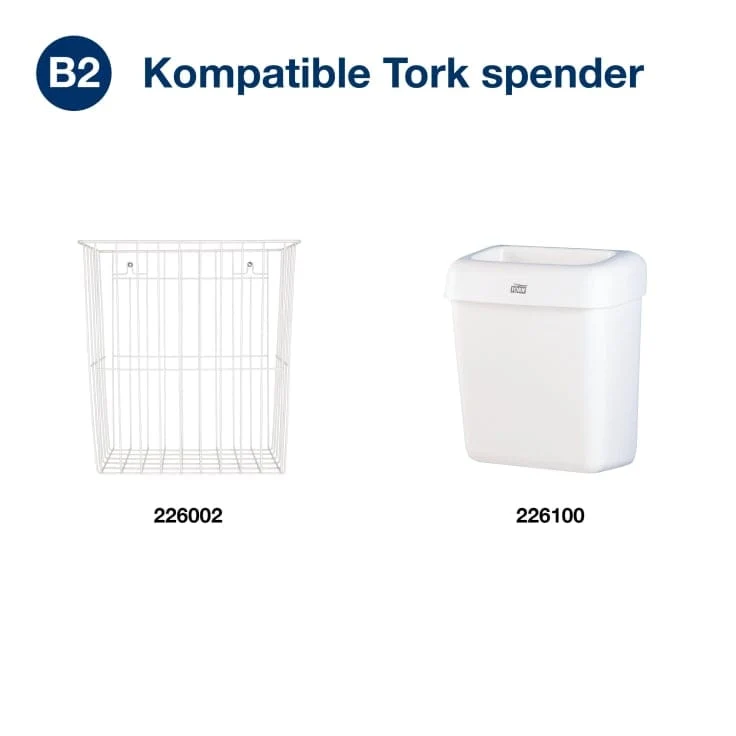 Tork Abfallsäcke B2 20 Liter, weiß, 52 x 58 cm