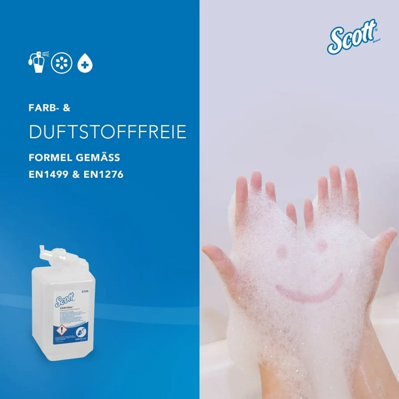 Scott Control antibakterielle Schaumseife, unparfümiert, 1 l