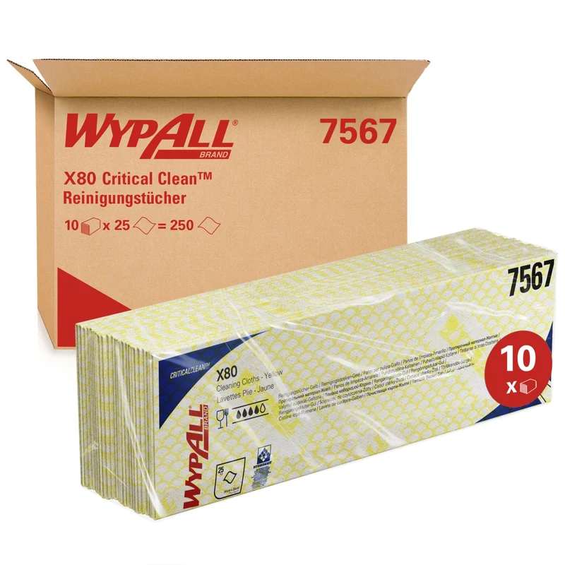 WypAll X80 Reinigungstücher Interfold, vier Farben