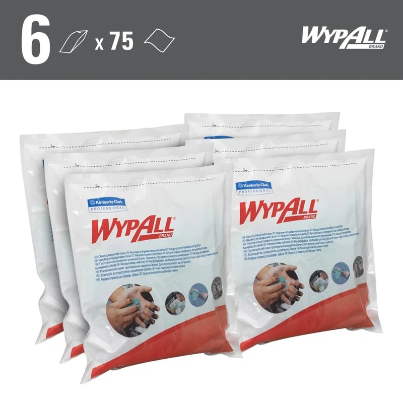 WypAll Power Clean Reinigungstücher Nachfüllpack, 75 Tücher