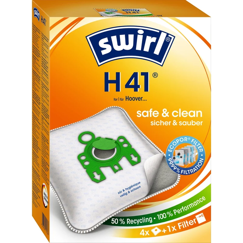 SWIRL H 41 MicroPor Plus Green Staubsaugerbeutel