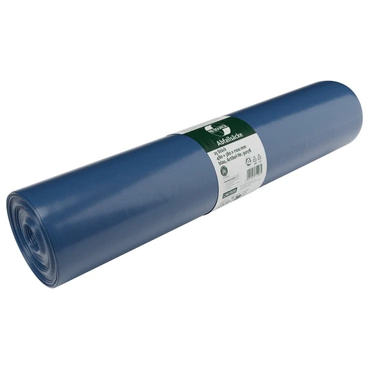 DEISS BLAUER ENGEL Abfallsack 140 L. blau mit Seitenfalte, T100