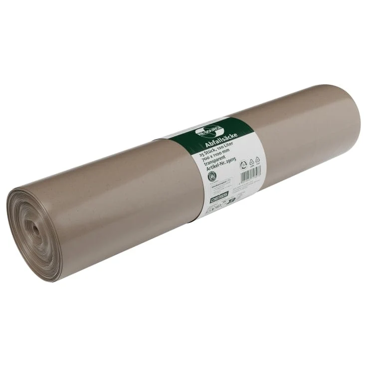 DEISS BLAUER ENGEL Abfallsack 120 Liter transparent, Typ 60