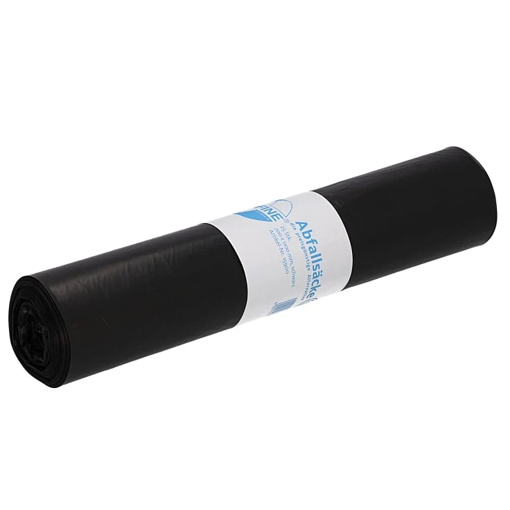 DEISS ECOFINE Abfallsack 120 Liter schwarz, 890 g/ Rolle, Typ 60