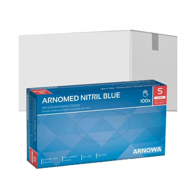 ARNOMED Nitril Blue Einmalhandschuhe, puderfrei, blau