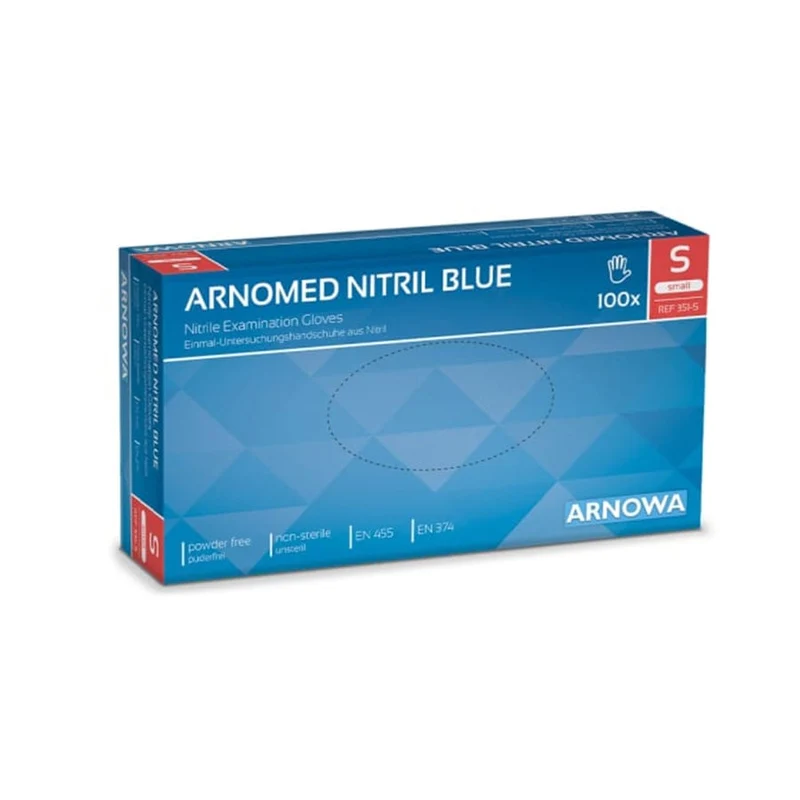 ARNOMED Nitril Blue Einmalhandschuhe, puderfrei, blau