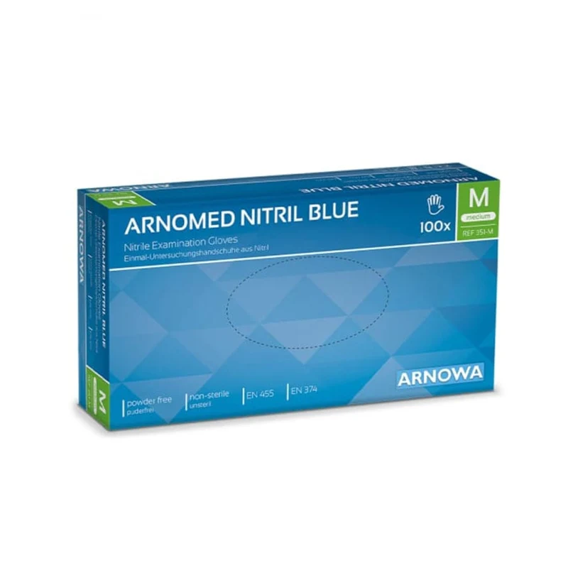 ARNOMED Nitril Blue Einmalhandschuhe, puderfrei, blau
