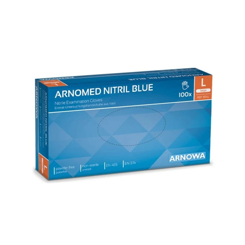 ARNOMED Nitril Blue Einmalhandschuhe, puderfrei, blau