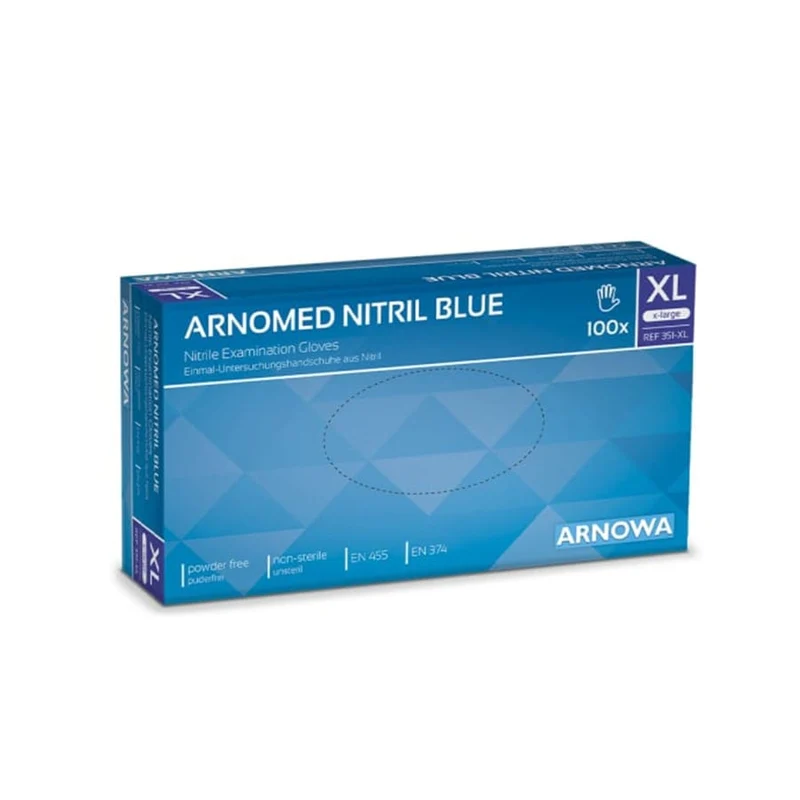 ARNOMED Nitril Blue Einmalhandschuhe, puderfrei, blau
