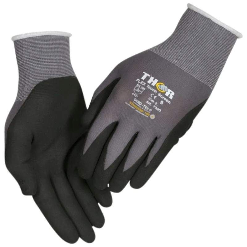 ABENA Nitrilhandschuhe Thor Flex, halbgetaucht, schwarz