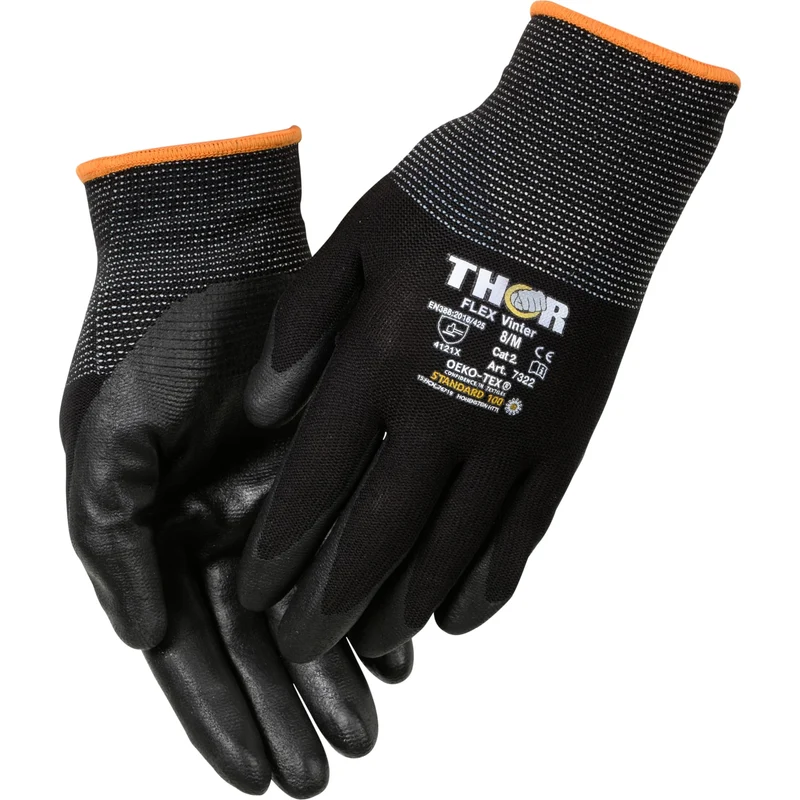 ABENA Nitrilhandschuhe Thor Flex Vinter, gefüttert, schwarz