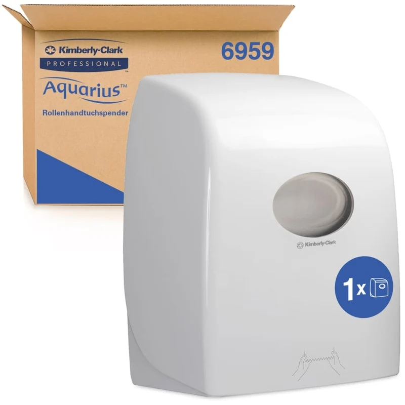 Aquarius Rollenhandtuchspender mit Sichtfenster, weiß
