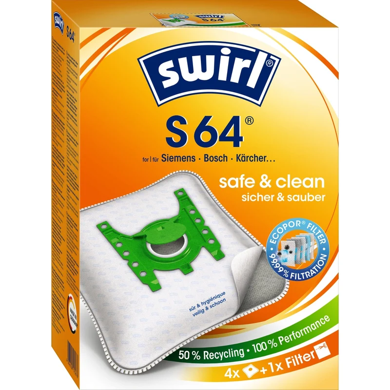 SWIRL S 64 (S 66) EcoPor Staubsaugerbeutel